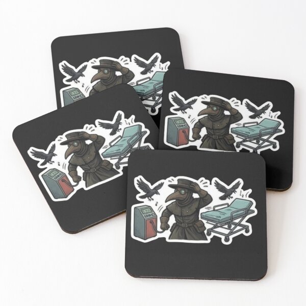 Item preview, Funny Plague Doctor Flatline Hospital Emergency Medical Sticker designed and sold by DarkOriginArts.
