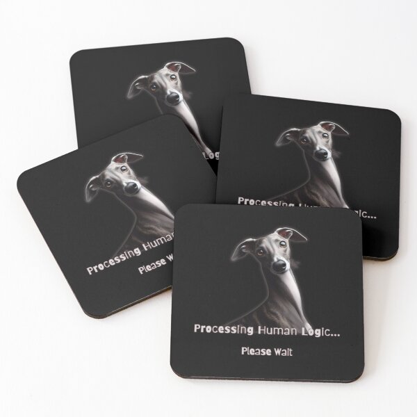 Item preview, Processing Human Logic - Funny Whippet Dog Design designed and sold by PatykArt.