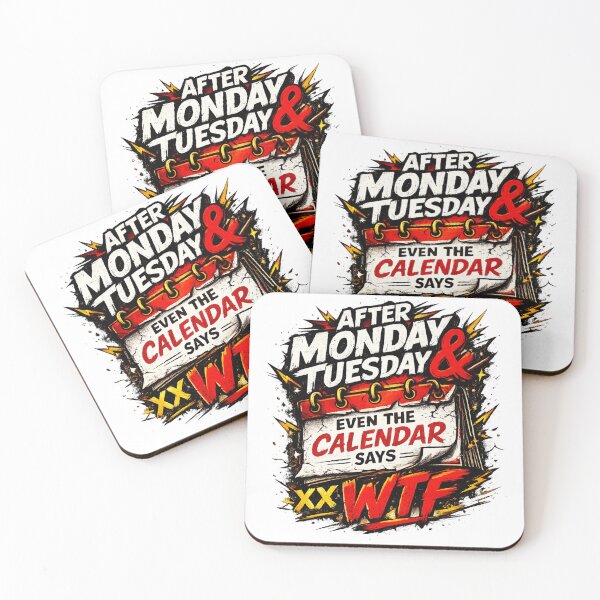Item preview, Funny Midweek Breakdown Typography Art - Grunge calendar chaos and bold typography designed and sold by HiteshArt111.