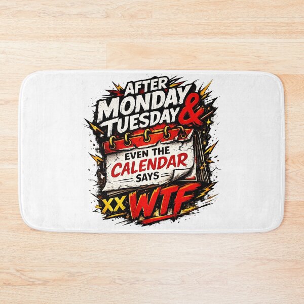 Item preview, Funny Midweek Breakdown Typography Art - Grunge calendar chaos and bold typography designed and sold by HiteshArt111.
