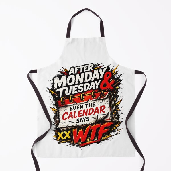 Item preview, Funny Midweek Breakdown Typography Art - Grunge calendar chaos and bold typography designed and sold by HiteshArt111.