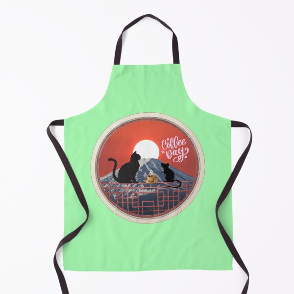 Item preview, Coffee Day Japanese Cat and Mouse Sunset Mt Fuji designed and sold by creativerooney.