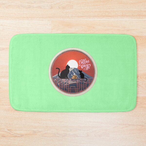 Item preview, Cat and Mouse Coffee Day Mt Fuji designed and sold by creativerooney.