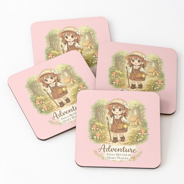 Item preview, Tiny Anime Forest Explorer Cute Cozy Adventure Quote Aesthetic for Dreamers and Travelers designed and sold by Im-Ara.