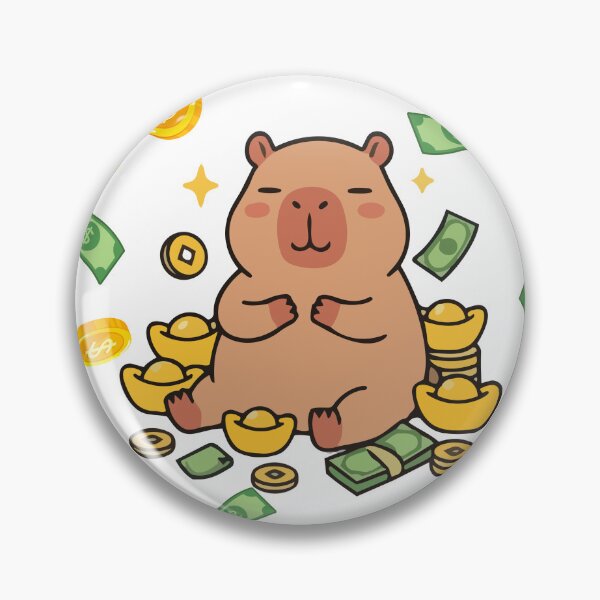 Item preview, Rich Energy Capybara designed and sold by AetherNest | Sacred Art by Alicia Jia D.