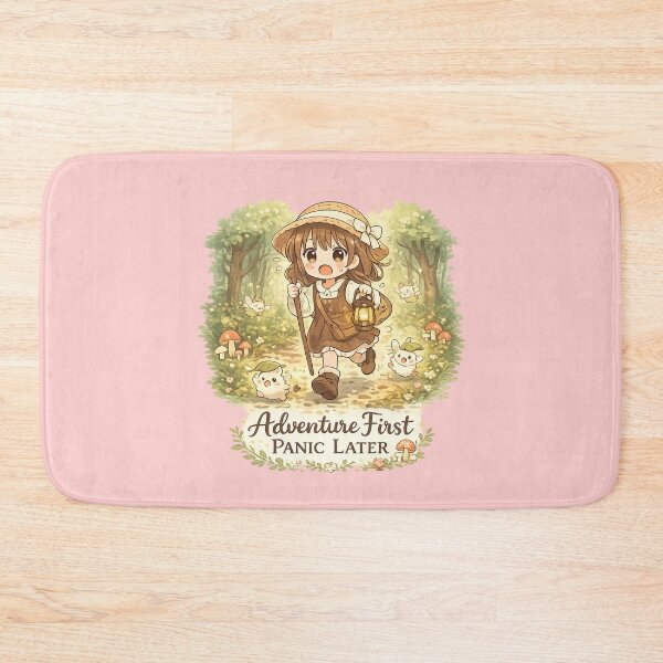 Item preview, Adventure First Panic Later Funny Anime Cute Girl Forest Explorer Design designed and sold by Im-Ara.