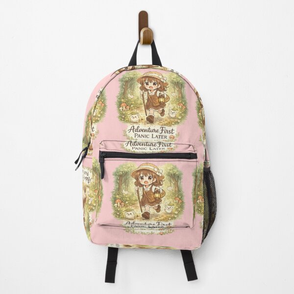 Item preview, Adventure First Panic Later Funny Anime Cute Girl Forest Explorer Design designed and sold by Im-Ara.