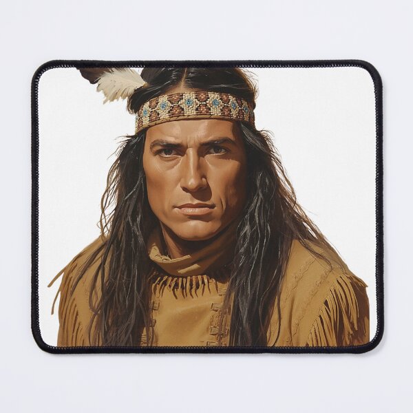 Item preview, Apache Chief Retro Portrait - Vintage Indian Warrior Art designed and sold by PaniKoszulkaD.