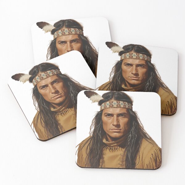 Item preview, Apache Chief Retro Portrait - Vintage Indian Warrior Art designed and sold by PaniKoszulkaD.