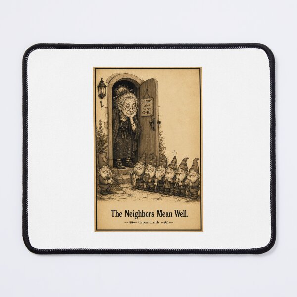 Item preview, Crone Cards - The Neighbors Mean Well. designed and sold by Kay Mhor Studio.