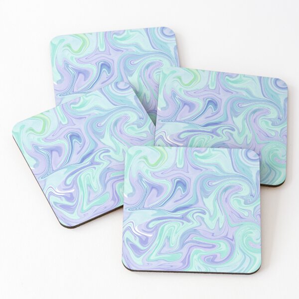 Item preview, Sea Glass Dreams | Mint & Lavender Marble Abstract designed and sold by GemniShop.