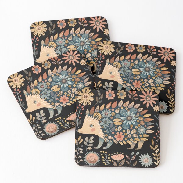 Item preview, Scandinavian Folk Art, Floral Hedgehog  designed and sold by xiao xuans.