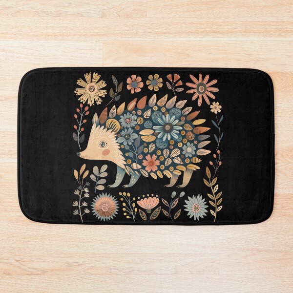 Item preview, Scandinavian Folk Art, Floral Hedgehog  designed and sold by xiao xuans.