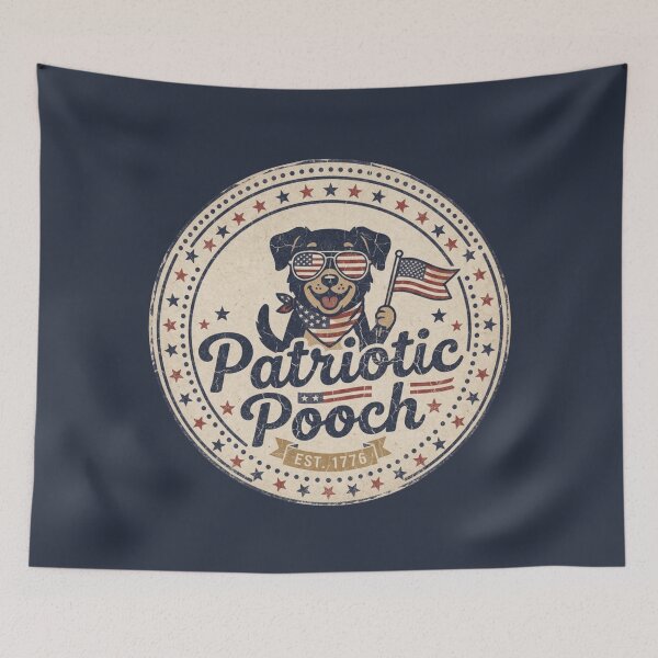 Item preview, Patriotic Pooch | Patriotic Dog Shirt | 4th of July Dog Design designed and sold by KelliesGrafix.