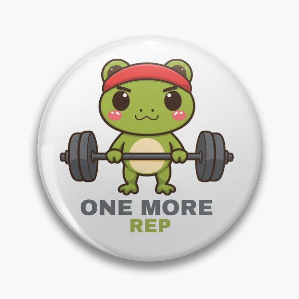 Item preview, One More Rep - Cute Gym Frog designed and sold by BrokenVibe.