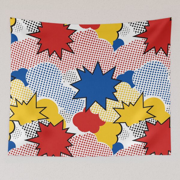 Item preview, Pop Art Comic Dots Retro Seamless Pattern Print designed and sold by Inkworksbyshery.