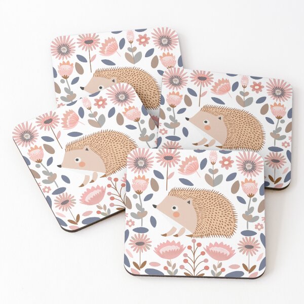 Item preview, Scandinavian Folk Art, Floral Hedgehog  designed and sold by xiao xuans.