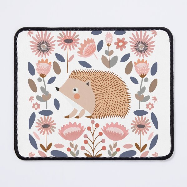 Item preview, Scandinavian Folk Art, Floral Hedgehog designed and sold by xiao xuans.