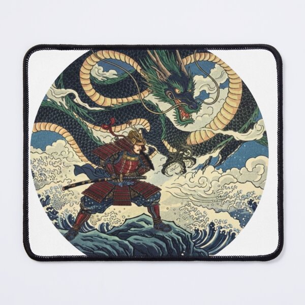 Item preview, #10 Ryokuryu | Green Dragon vs Samurai Battle designed and sold by FUJIYAMA-JAPAN-WORKS.