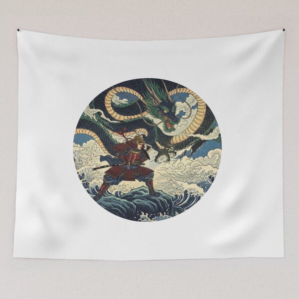 Item preview, #10 Ryokuryu | Green Dragon vs Samurai Battle designed and sold by FUJIYAMA-JAPAN-WORKS.