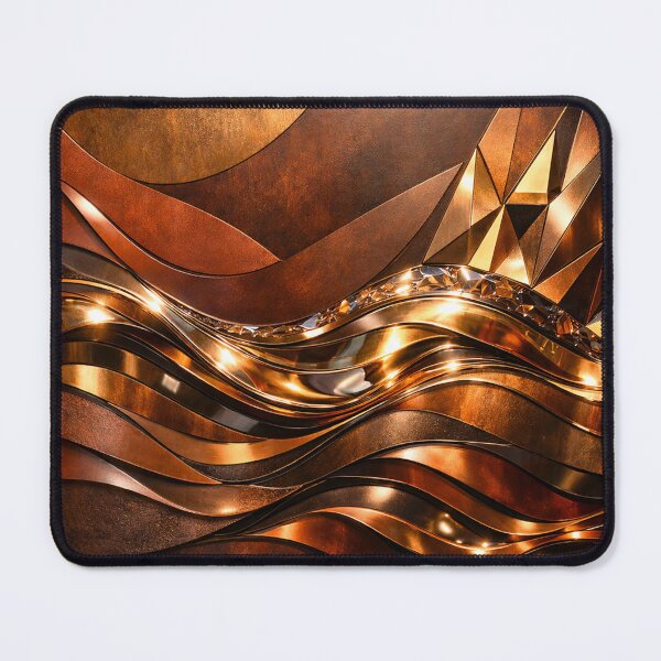 Item preview, Warm Bronze Metallic Ribbon Panel designed and sold by IntelliMindDesigns.