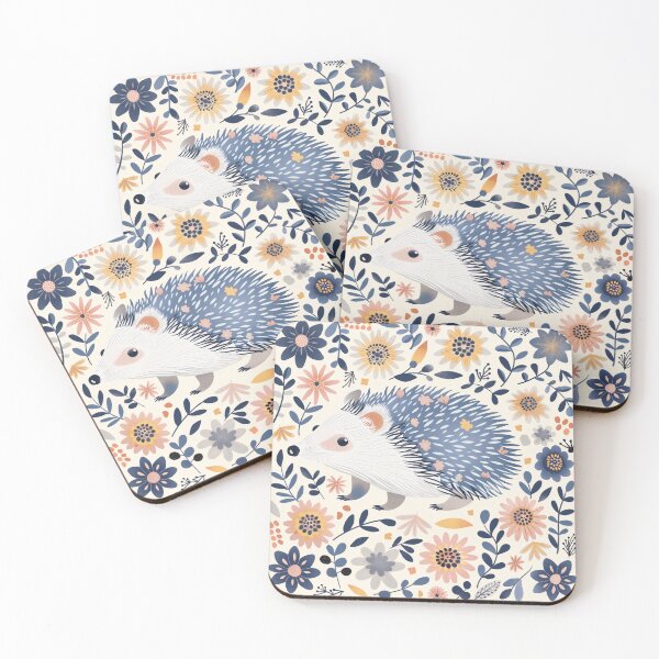 Item preview, Scandinavian Folk Art, Floral Hedgehog  designed and sold by xiao xuans.