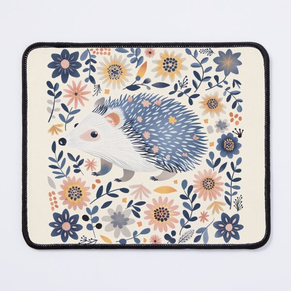 Item preview, Scandinavian Folk Art, Floral Hedgehog designed and sold by xiao xuans.