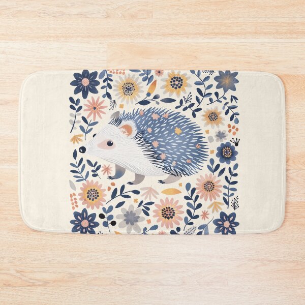 Item preview, Scandinavian Folk Art, Floral Hedgehog  designed and sold by xiao xuans.