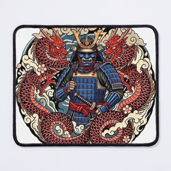 Item preview, #12 Dragon Samurai | Blue Armor vs Red Dragon designed and sold by FUJIYAMA-JAPAN-WORKS.