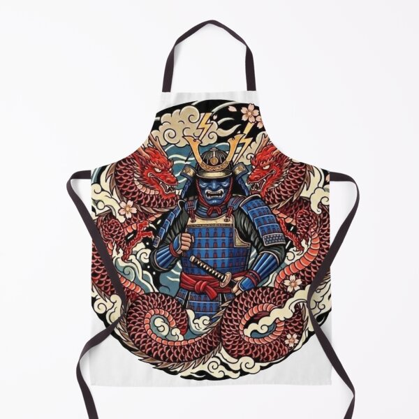 Item preview, #12 Dragon Samurai | Blue Armor vs Red Dragon designed and sold by FUJIYAMA-JAPAN-WORKS.