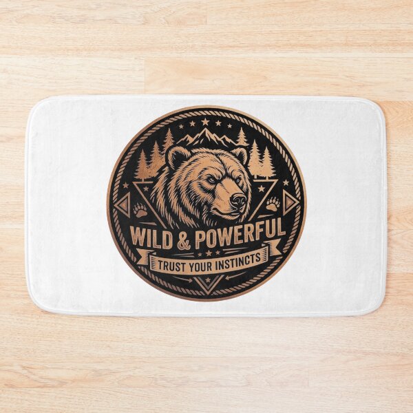 Item preview, Wild and Powerful Grizzly Bear Vintage Emblem designed and sold by Munib320.