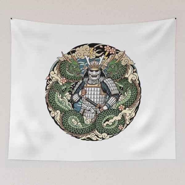 Item preview, #13 Dragon Samurai | White Armor vs Green Dragon designed and sold by FUJIYAMA-JAPAN-WORKS.