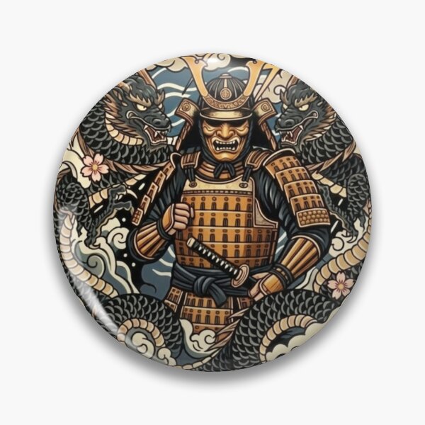 Item preview, #14 Dragon Samurai | Golden Armor vs Black Dragon designed and sold by FUJIYAMA-JAPAN-WORKS.
