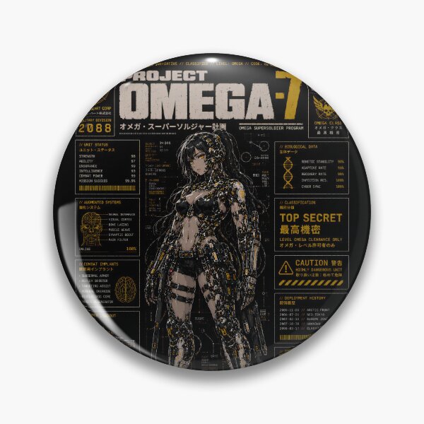 Item preview, Cyberpunk Supersoldier Project Omega-7 - Mecha Anime Girl Sci-Fi HUD designed and sold by saamessart.
