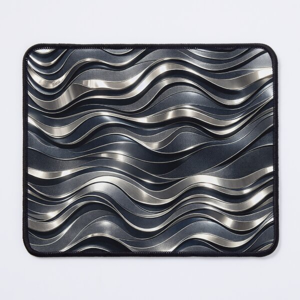 Item preview, Chrome Wavy Metallic Ribbon Texture designed and sold by IntelliMindDesigns.