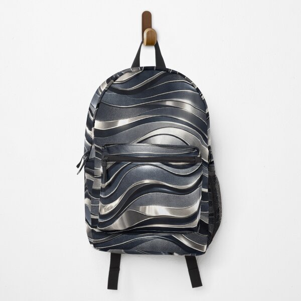 Item preview, Chrome Wavy Metallic Ribbon Texture designed and sold by IntelliMindDesigns.