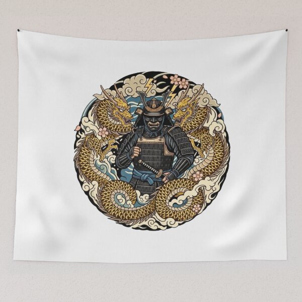 Item preview, #15 Dragon Samurai | Black Armor vs Golden Dragon designed and sold by FUJIYAMA-JAPAN-WORKS.