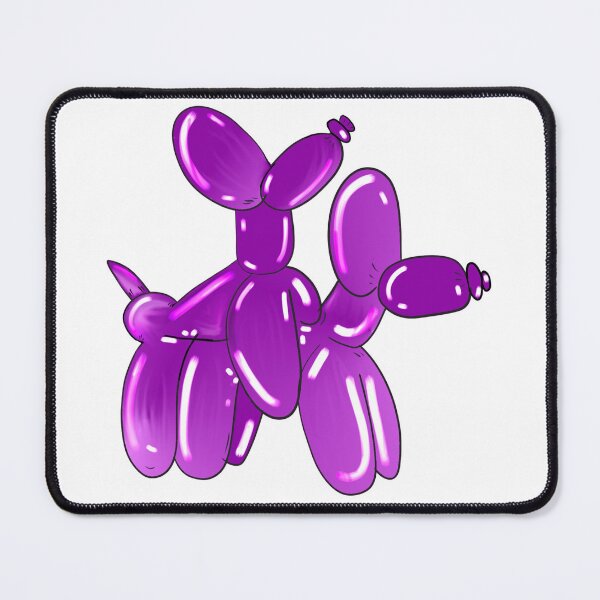 Item preview, Purple Balloon Dog – Cute Glossy Pop Art Puppy Illustration designed and sold by ForcePrint.