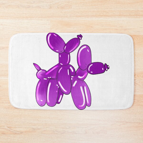 Item preview, Purple Balloon Dog – Cute Glossy Pop Art Puppy Illustration designed and sold by ForcePrint.