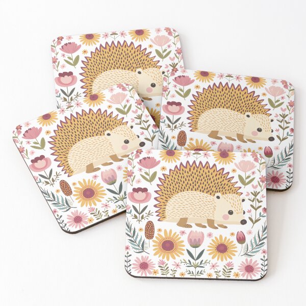 Item preview, Scandinavian Folk Art, Floral Hedgehog  designed and sold by xiao xuans.