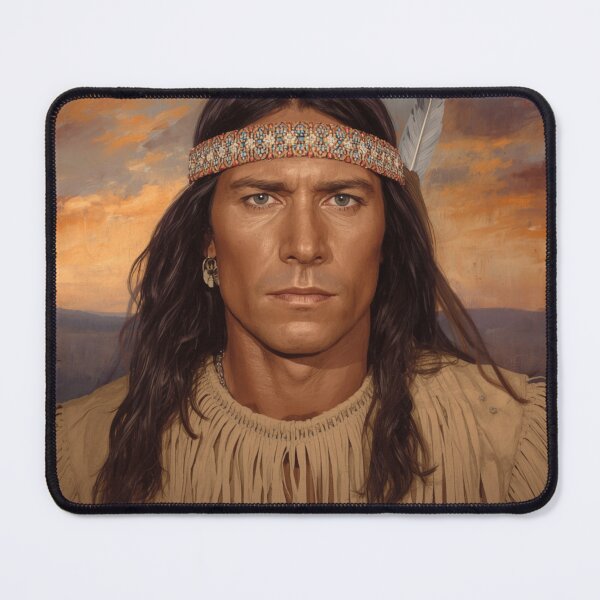 Item preview, Apache Chief Retro Portrait - Vintage Indian Warrior Art designed and sold by PaniKoszulkaD.