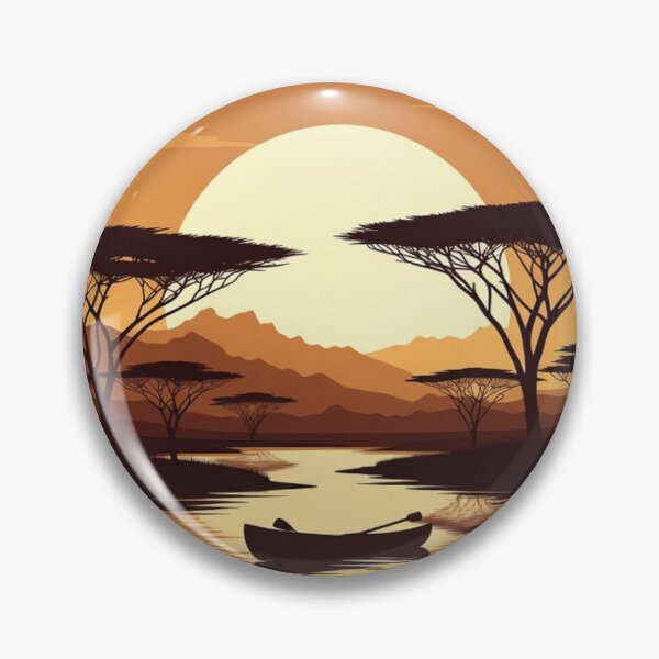 Item preview, African Sunset Wall Art | Safari Landscape Printable Decor designed and sold by GalleryPeak.