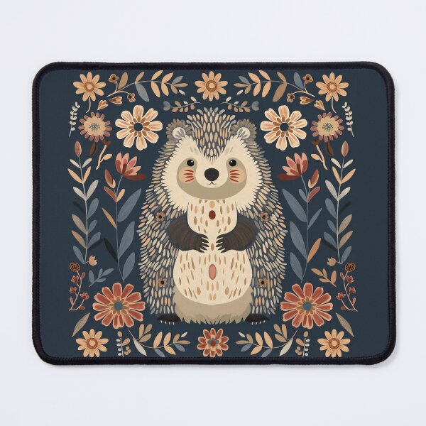 Item preview, Scandinavian Folk Art, Floral Hedgehog  designed and sold by xiao xuans.