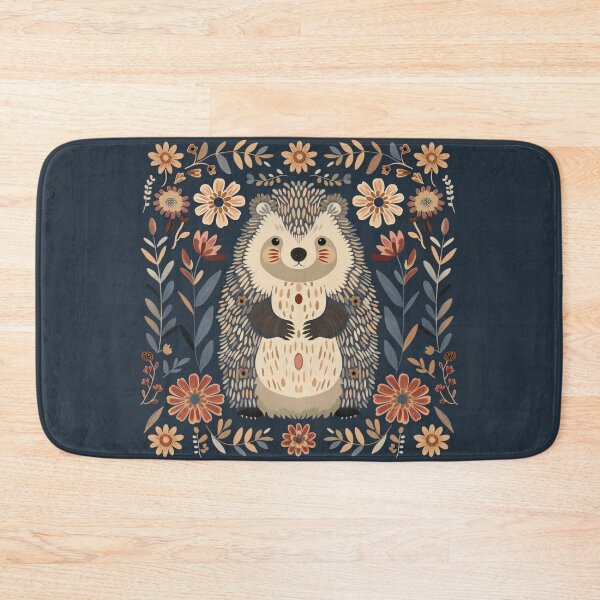 Item preview, Scandinavian Folk Art, Floral Hedgehog  designed and sold by xiao xuans.