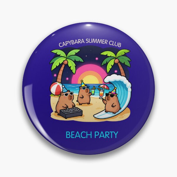 Item preview, Beach Party – Capybara Summer Club | Cute Summer Capybara Design designed and sold by BCapybara.