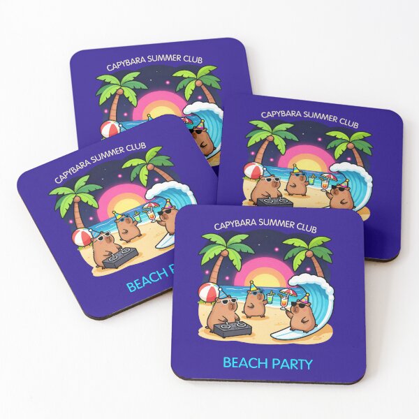 Item preview, Beach Party – Capybara Summer Club | Cute Summer Capybara Design designed and sold by BCapybara.