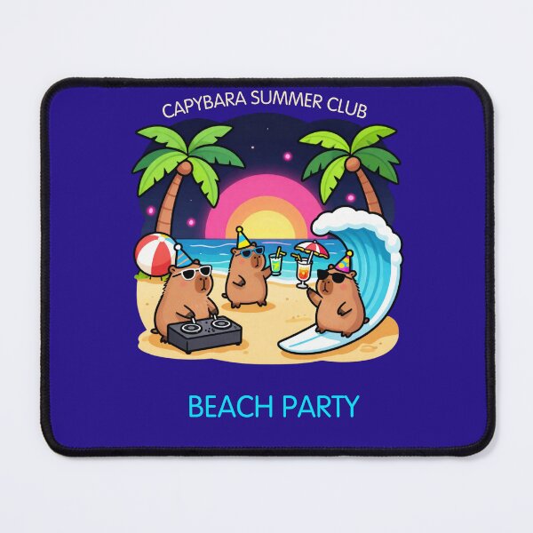 Item preview, Beach Party – Capybara Summer Club | Cute Summer Capybara Design designed and sold by BCapybara.