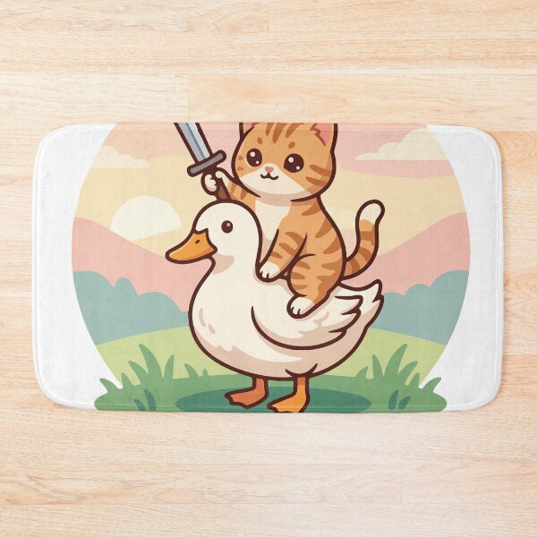 Item preview, We Ride At Dawn Cute Cat Riding A Duck With Sword designed and sold by banglalook.