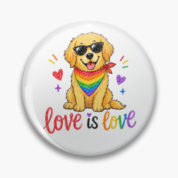 Item preview, Love is Love Golden Retriever  designed and sold by ekaterinak0423.