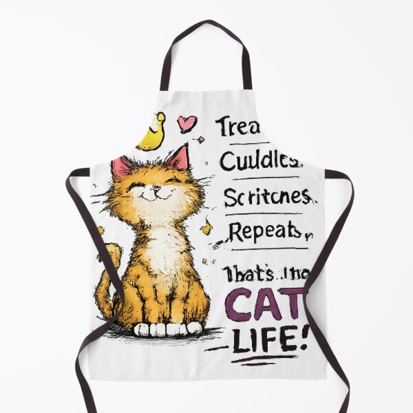 Item preview, Cute Cat Life – Treats Cuddles Scritches Repeat Funny Cat Lover Design designed and sold by vansaidshop ⭐⭐⭐⭐⭐.